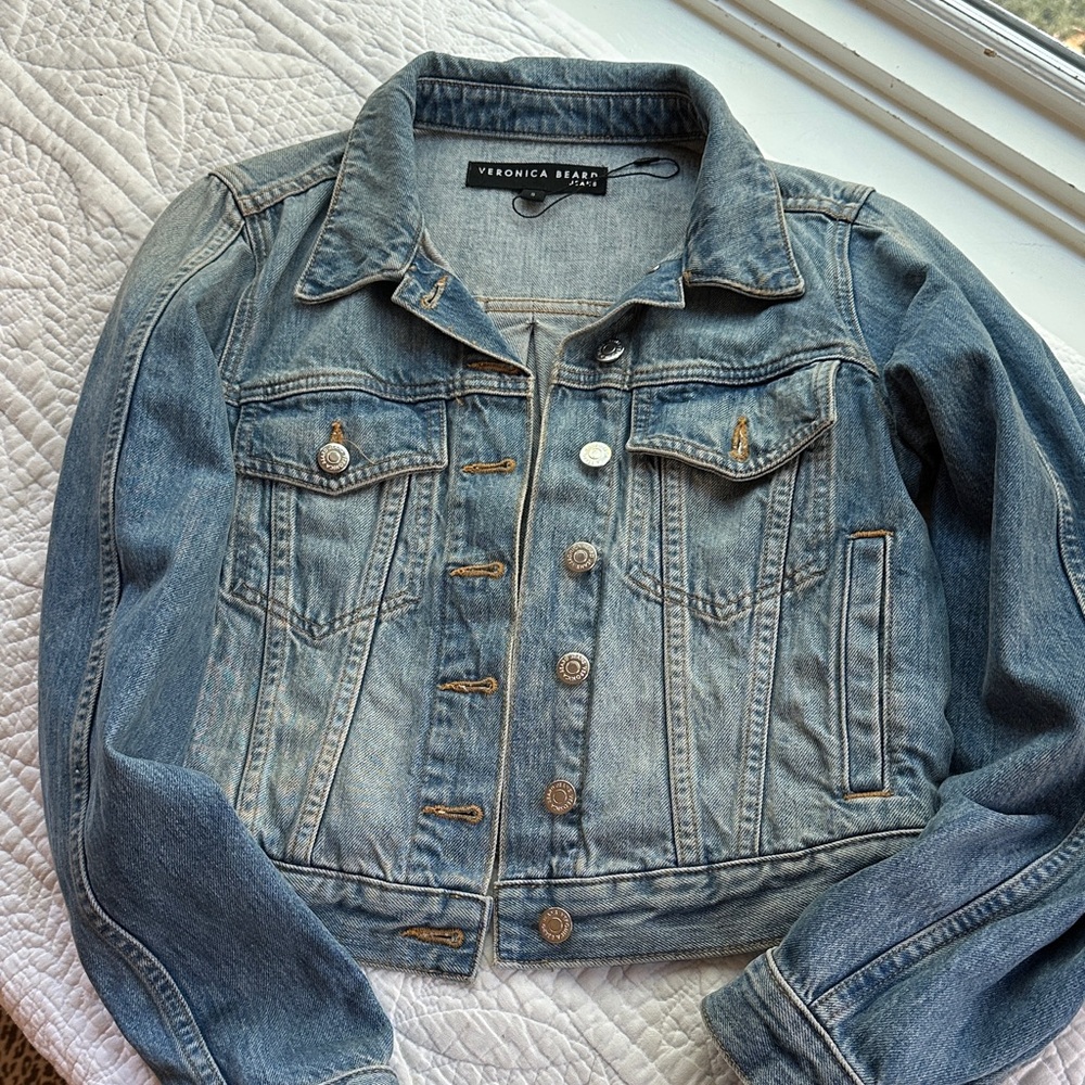 Veronica Beard Light Blue Denim Jacket - image 2